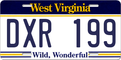 WV license plate DXR199