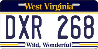 WV license plate DXR268