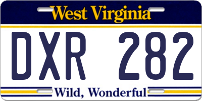 WV license plate DXR282