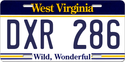 WV license plate DXR286