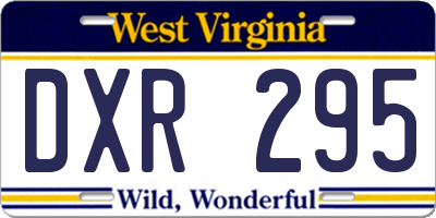 WV license plate DXR295