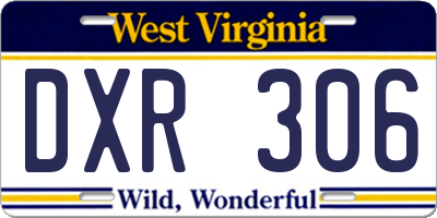 WV license plate DXR306