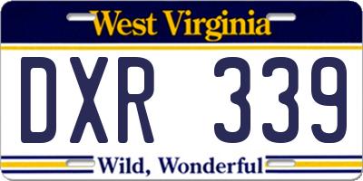 WV license plate DXR339