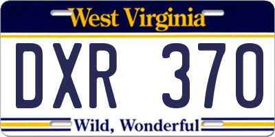 WV license plate DXR370