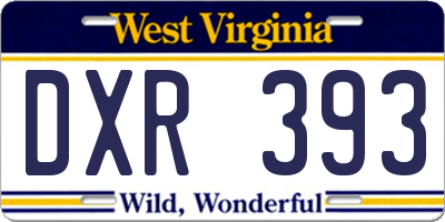 WV license plate DXR393