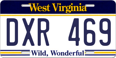 WV license plate DXR469