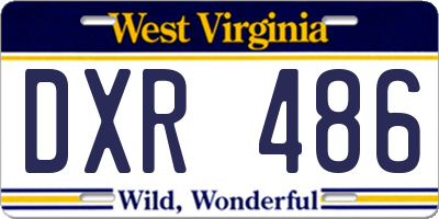 WV license plate DXR486