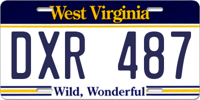 WV license plate DXR487
