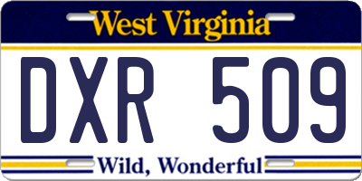 WV license plate DXR509