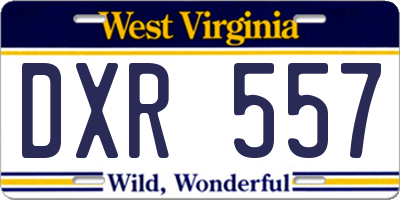 WV license plate DXR557