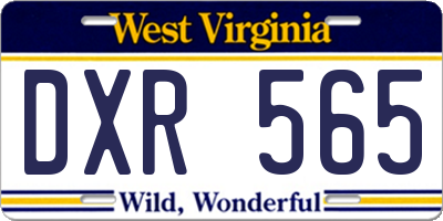 WV license plate DXR565