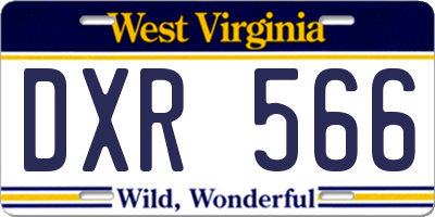 WV license plate DXR566