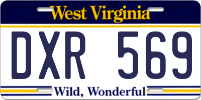 WV license plate DXR569