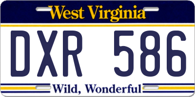 WV license plate DXR586