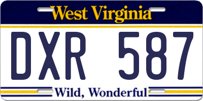 WV license plate DXR587