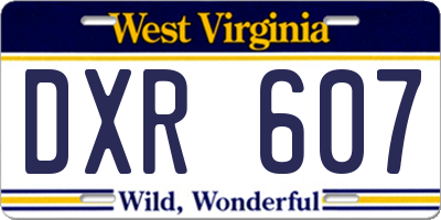 WV license plate DXR607