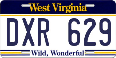 WV license plate DXR629