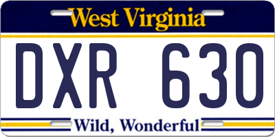 WV license plate DXR630