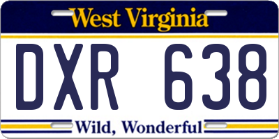 WV license plate DXR638