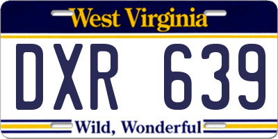 WV license plate DXR639