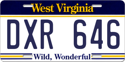 WV license plate DXR646