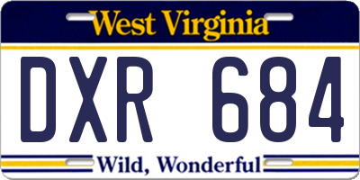 WV license plate DXR684
