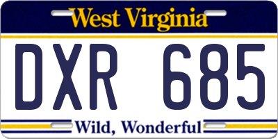 WV license plate DXR685