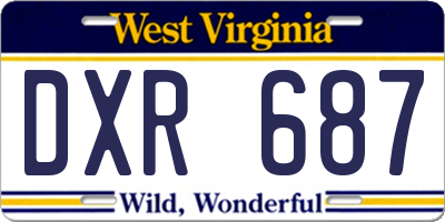 WV license plate DXR687