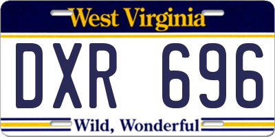 WV license plate DXR696