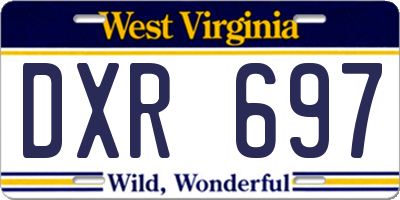 WV license plate DXR697