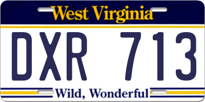 WV license plate DXR713