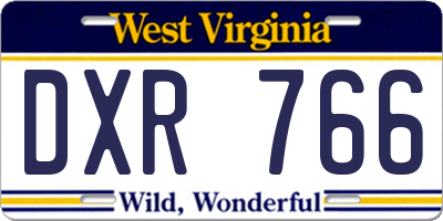 WV license plate DXR766