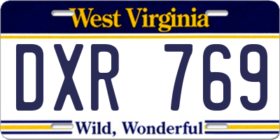 WV license plate DXR769