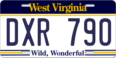 WV license plate DXR790
