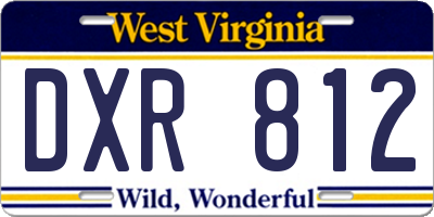 WV license plate DXR812