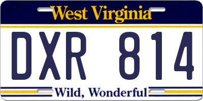 WV license plate DXR814