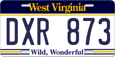 WV license plate DXR873