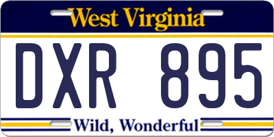 WV license plate DXR895