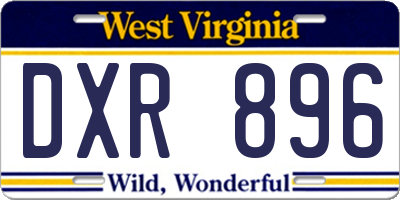 WV license plate DXR896