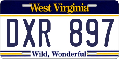 WV license plate DXR897