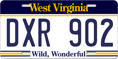 WV license plate DXR902