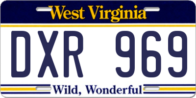WV license plate DXR969
