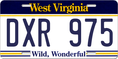 WV license plate DXR975
