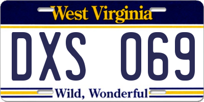 WV license plate DXS069