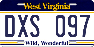 WV license plate DXS097