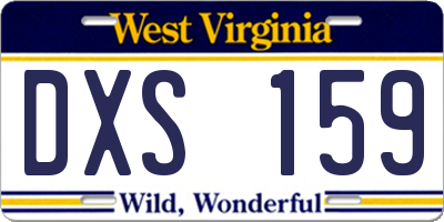 WV license plate DXS159