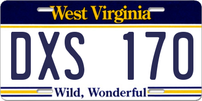 WV license plate DXS170