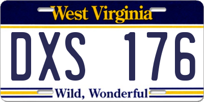 WV license plate DXS176