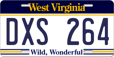 WV license plate DXS264