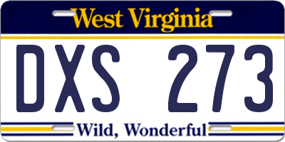 WV license plate DXS273